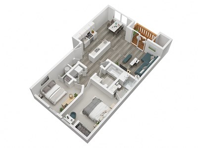 Two bedroom floor plan